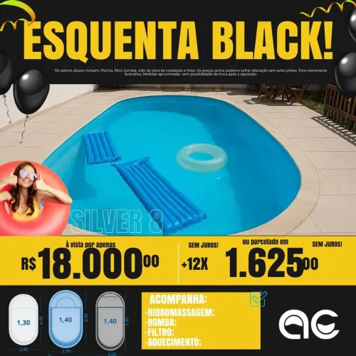 Piscina Silver 8 ! Promoção Black 