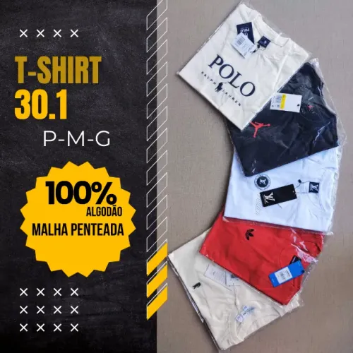 CAMISAS 100% ALGODÃO - MALHA 30.1 PENTEADA