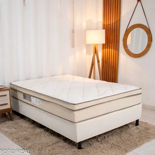 Colchão Casal Molas Ensacadas + Base Box rf5433