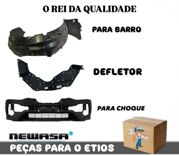 Peças para Etios: Para Barro, Defletor e Para-choque ( PADRÃO ORIGINAL )