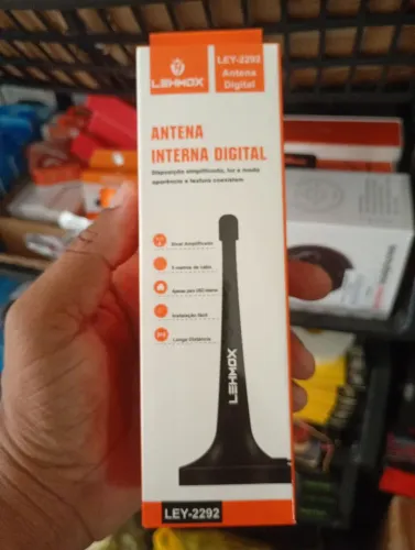 Antena Digital Para Tv Rádio Interno 5M - Novo