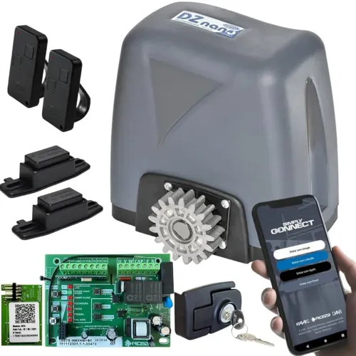 Motor de Portão Eletrônico Rossi DZ Nano com App