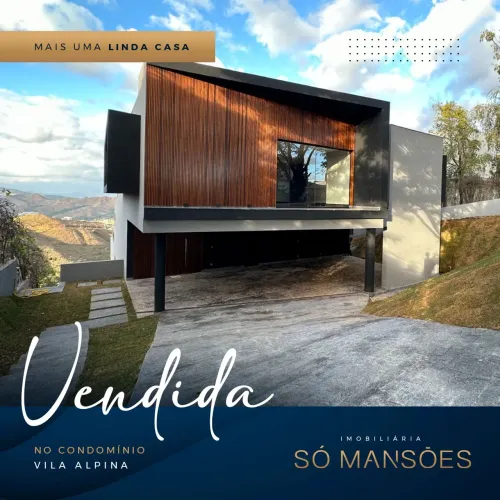 CASA 4 SUÍTES, PISCINA COM VISTA MAGNÍFICA VENDIDA NO CONDOMÍNIO VILA ALPINA