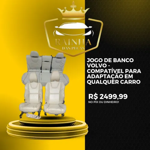 Jogo de Banco Volvo - Compatível para adaptação em qualquer carro