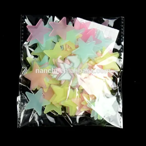 Adesivo de Parede Luminoso Fluorescente em formato de Estrelas Para quarto de Infantil 