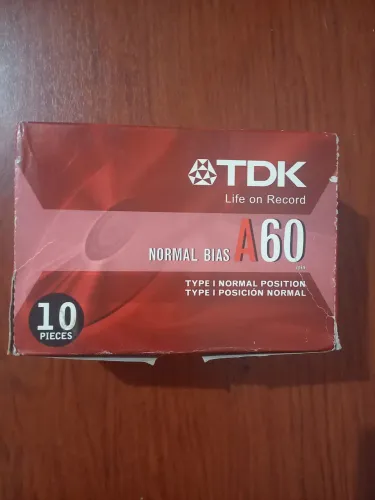10 fitas cassete TDK A60 Normal Bias - virgens
