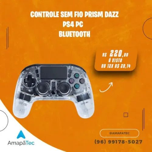 CONTROLE DAZZ PRISM BLUETOOTH PS4/PC