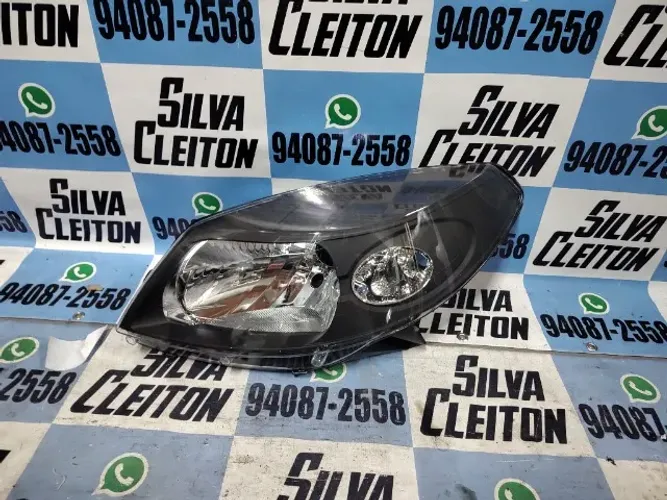 farol esquerdo mascara negra sandero 2008 a2011 novo importado