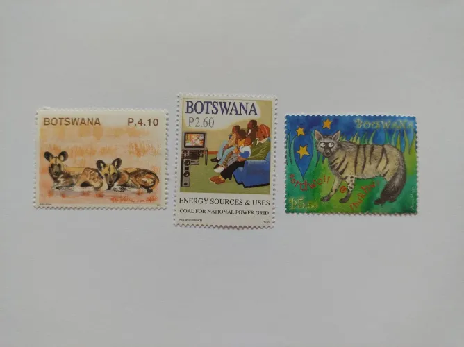 Selos Postais Kit com 3 selos internacionais de Botswana