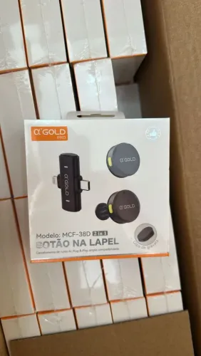 Microfone de Lapela  Alfa Gold mcf38d