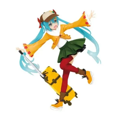 Figure Hatsune Miku Renovação Bagagem Roupas De Outono Original