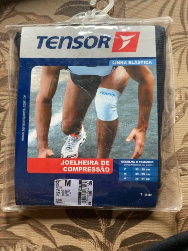 Joelheira de Compressão tensor tamanho M 35 a 39cm de circunferência