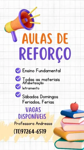 Aulas reforço Escolar