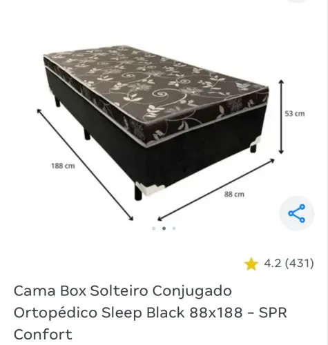 Venda cama box solteiro nova