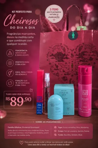 ? Kit O Boticário Egeo Dolce + Egeo Dolce Illusion + Hidratante Nuvem