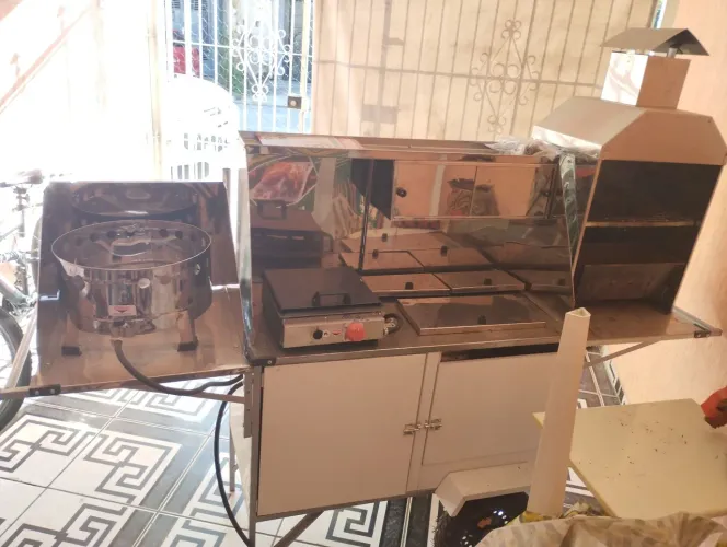 Carrinho de Vender Salgados/Pastel/Churrasco 