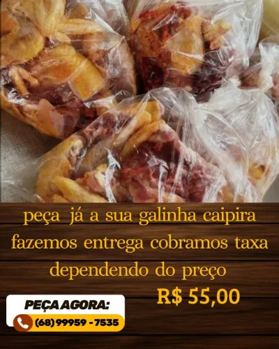 Galinha Caipira Fresquinha - Pronta para o seu pedido!