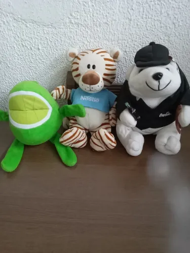 Pelúcias Coleção Nestlé, Coca-Cola e Pepsi 