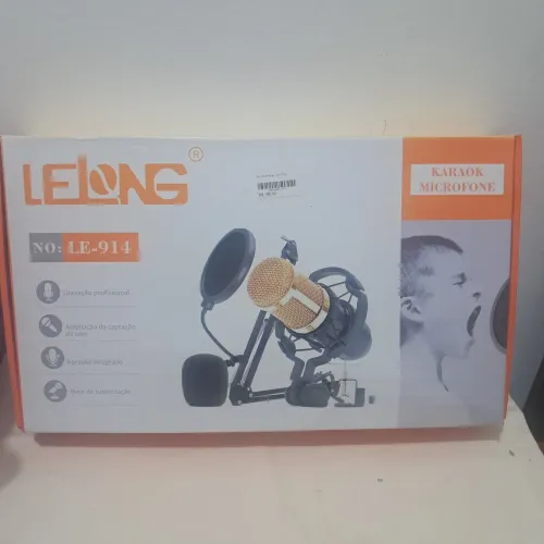Microfone Lelong Karaok e Podcast novo