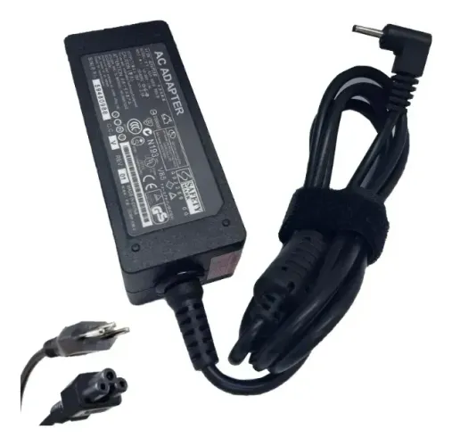 Fonte Netbook Para Asus Eeepc 19v 2.1a 40w Plug Agulha Preto