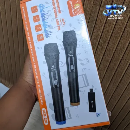Microfone Duplo Sem Fio + Entrega Grátis 