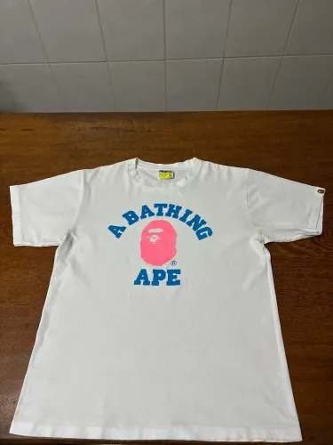 bape neon college tee