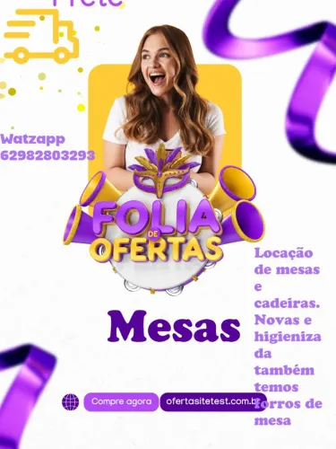 Mesas e cadeiras com forro ou sem 