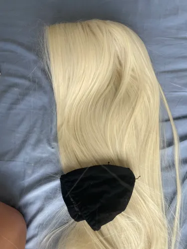 peruca cabelo loira 70cm