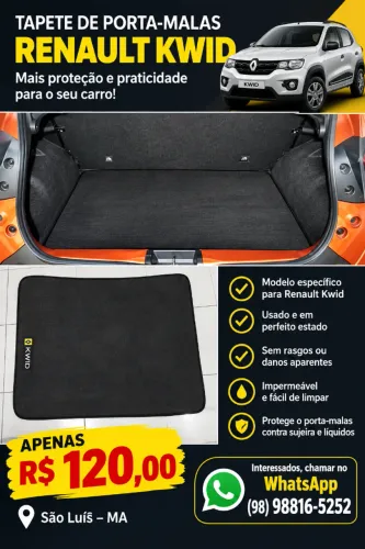 Tapete porta malas do Renault Kwid