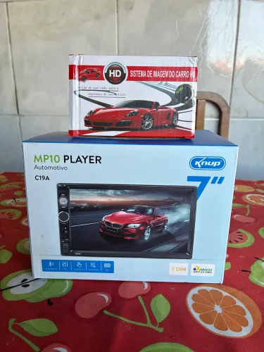 Central Multimídia + Câmera de Ré Automotivo - Kit Completo