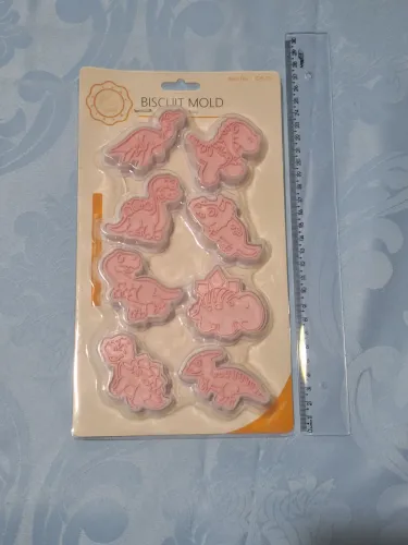 Kit Biscuit Mold - Cortadores de Biscoito Dinossauro 8 Unidades