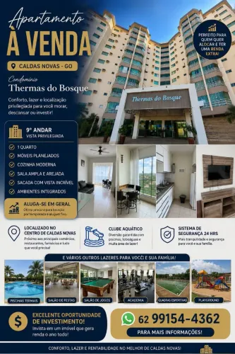 Apartamento a venda em Caldas Novas