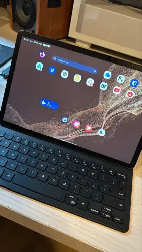Galaxy Tab S8 com 3 capas, capa teclado original