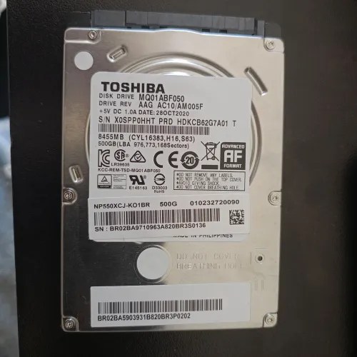HD 500GB Toshiba p/ Notebook - Slim SATA 2.5" (Ano 2020)