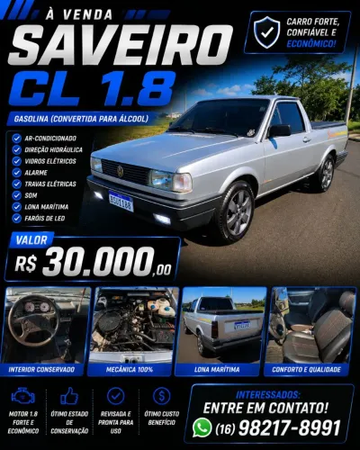 Volkswagen Saveiro CL/ Summer 1.8 MI E 1.8 (álcool) 1994