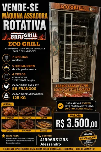 Máquina de assar frangos