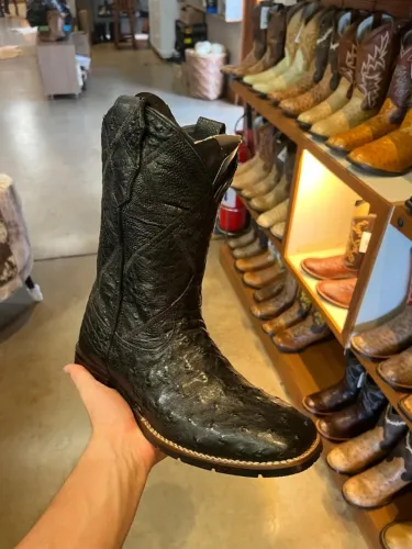 MELHORES PREÇOS - Botas em Couro de Avestruz Strut - Todas numerações