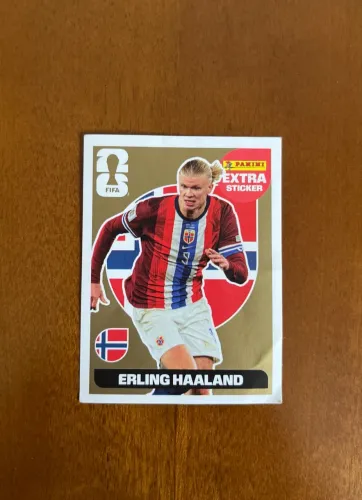 Figurinha lendária de ouro Erling Haaland (FIFA 2026)
