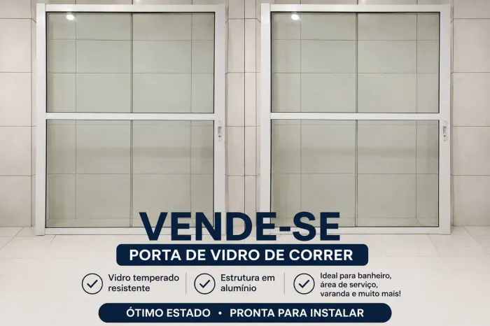 Vende-se Porta de vidro de correr