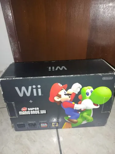 Nintendo Wii versão New super Mario Bros completo + 3 jogos