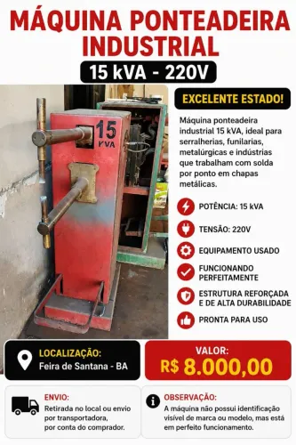 Máquina Pontiadeira Industrial 15KVA