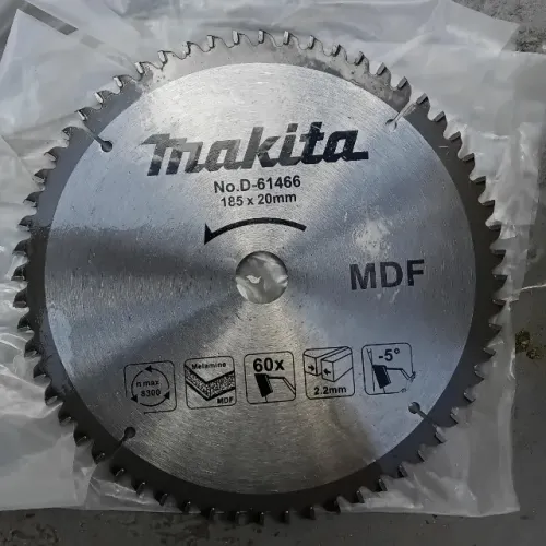 Disco Serra Circular MDF Makita 185mm 60 Dentes F20mm