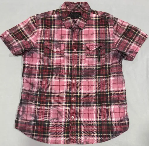 Camisa Masculina Xadrez GUESS manga curta tamanho G.