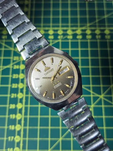 Relógio Orient Automático 3 Estrelas Vintage - Mostrador Waffle