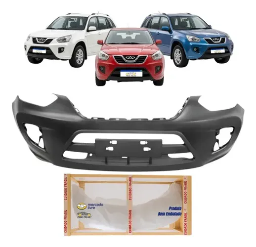 Parachoque Chery Tiggo 2014 2015 2016 Dianteiro Preto Liso Para Pintura