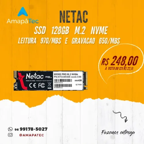 SSD 128GB M2 NVME NETAC