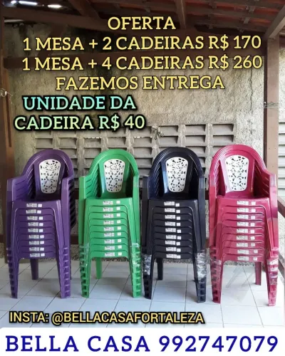 CADEIRA DE PLASTICO ENTREGO HOJE