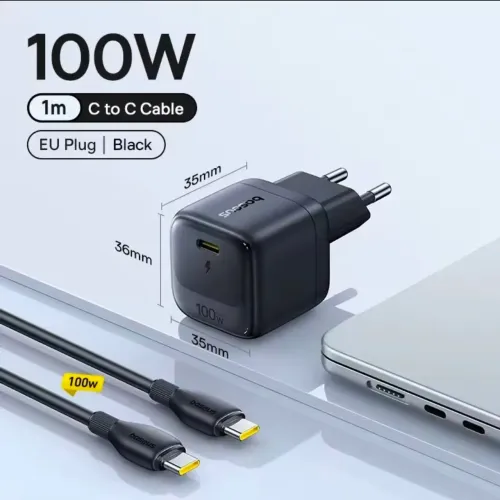 Mini carregador Baseus 100w 200-240v