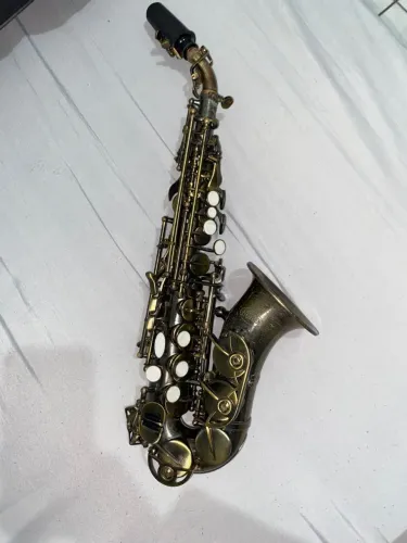 Sax Soprano Curvo Hoyden HSC-25nl Envelhecido ( Usado )