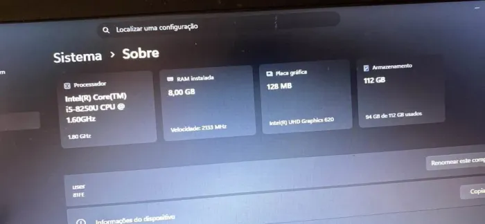 NOTEBOOK USADO - MARCA LENOVO